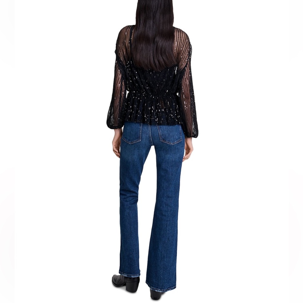 NWT Maje Levinou Sheer Top With Mini Sequins—missing camisole - Picture 6 of 13